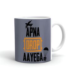 Khakee White & Black Text or Slogans Printed Ceramic Glossy Mug 325 ml-picture-24