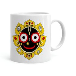 Khakee White & Yellow Text or Slogans Printed Ceramic Glossy Mugs 325 ml-picture-40