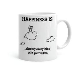 Khakee White & Black Printed Ceramic Glossy Mug 325 ml-picture-24