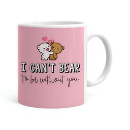 Khakee White & Pink Printed Microwave Safe Ceramic Glossy Mug 325 ml-picture-32