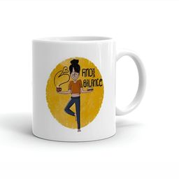 Khakee White & Yellow Printed Ceramic Glossy Mug-picture-25