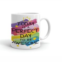 Khakee White & Green Text or Slogans Printed Ceramic Glossy Mugs 325 ml-picture-47