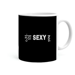 Khakee White & Black Printed Ceramic Glossy Cups-picture-27
