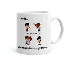 Khakee White & Black Text or Slogans Printed Ceramic Glossy Mug 325 ml-picture-32