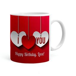 Khakee White & Red Printed Microwave Safe Glossy Finish Ceramic Mug 325 ml-picture-26