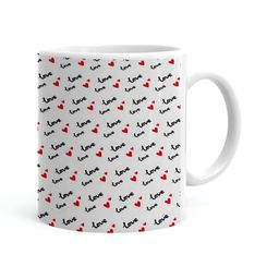 Khakee White & Black Printed Ceramic Glossy Mugs 325 ml-picture-23
