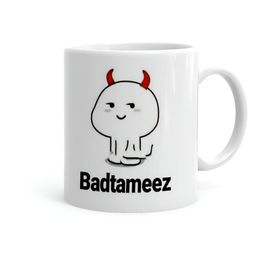 Khakee White & Black Text or Slogans Printed Ceramic Glossy Mug 325 ML-picture-20