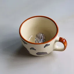 WEAVING HOMES White & Blue Printed Ceramic Glossy Mug 200 ml-image-87