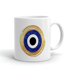 Khakee White & Blue Text or Slogans Printed Ceramic Glossy Mugs-picture-41