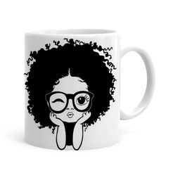 Khakee White & Black Printed Ceramic Glossy Mug 325 ml-picture-17