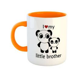 ARTBUG Orange & White Dishwasher Safe Printed Ceramic Glossy Mug 350 ml-picture-10