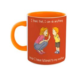 ARTBUG Orange Printed Ceramic Glossy Mugs 350 ml-picture-6