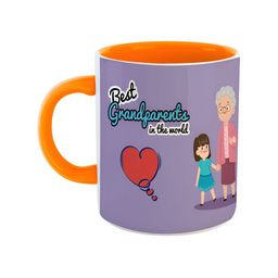 ARTBUG Orange Printed Ceramic Glossy Mugs 350 ml-picture-19