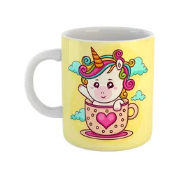 ARTBUG Yellow Printed Ceramic Glossy Mugs-image-15