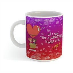 ARTBUG White & Red Text Or Slogans Printed Ceramic Glossy Mug 350ml-picture-8
