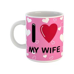 ARTBUG Pink Printed Ceramic Glossy Mug 350 ml-picture-2