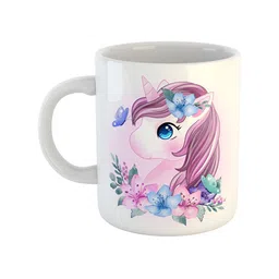 ARTBUG White & Pink Printed Ceramic Glossy Mug 350ml-picture-18