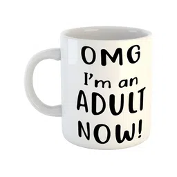 ARTBUG White & Black Printed Ceramic Glossy Mug 350 ml-picture-29