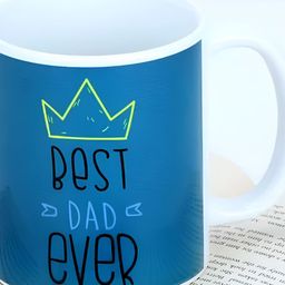 fnp White & Blue Typography Printed Ceramic Glossy Mug 325ml-picture-36