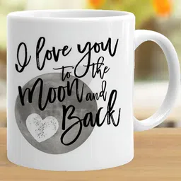 Khakee White & Black Printed Ceramic Glossy Microwave Safe Mug 325ml image 5