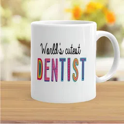 Khakee White & Black Printed Ceramic Glossy Mugs image 3