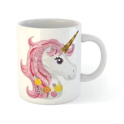 ARTBUG White Printed Ceramic Glossy Core Set of Cups and Mugs image 3