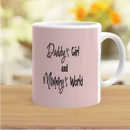 Khakee White & Black Text or Slogans Printed Ceramic Glossy Mug image 2