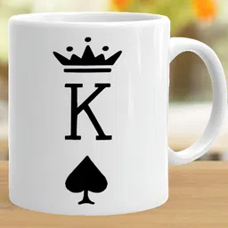 Khakee White & Black Printed Ceramic Glossy Mug 325 ml image 3