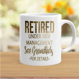 Khakee White & Beige Printed Ceramic Glossy Mug 325 ml image 2