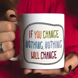 Khakee White & Green Printed Ceramic Glossy Mugs image 5