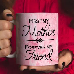 Khakee White & Black Printed Microwave Safe Ceramic Glossy Mug 325 ml image 4