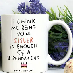 Khakee White & Black Printed Ceramic Glossy Mugs image 2