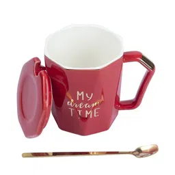 MARKET99 Red & Black Printed Ceramic Glossy Mug image 3