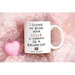 Khakee White & Black Printed Ceramic Glossy Mugs image 3