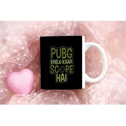 Khakee White & Black Printed Ceramic Glossy Mugs image 5