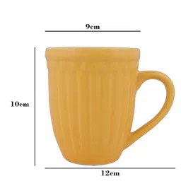 Homesake Set Of 2 Yellow Textured Handmade Irish Coffee Tea & Beer Mugs image 5