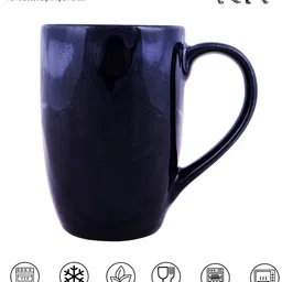 Homesake Set Of 4 Black Solid Ceramic Coffee Mugs image 5