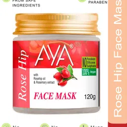 AYA Set Of 2 Paraben Free Face Masks - Rose Hip & Papaya - 120g Each image 2