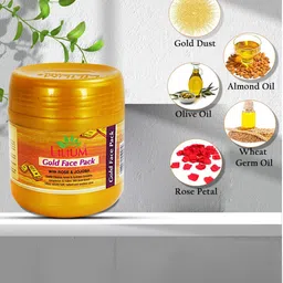 Lilium  Gold Face Pack Removes The Impurities Of The Skin & Cleans Clogged Pores 500ml image 3