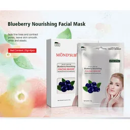 MONDSUB Set Of 6 Blueberry Fruit Face Sheet Mask - 25 gm image 5