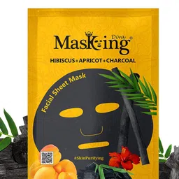 MasKing Unisex Pack of 4 Hibiscus & Charcoal Facial Sheet Mask-picture-26