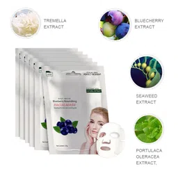 MONDSUB Set Of 6 Blueberry Fruit Face Sheet Mask - 25 gm image 2