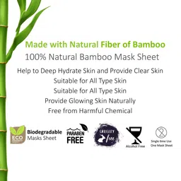 MasKing Unisex Bamboo Facial Sheet Mask of Algae & Pearl image 4