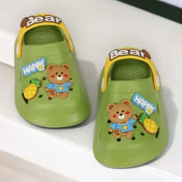 Lil Lollipop Infants Bear Applique Rubber Anti-Slip Clogs image 1