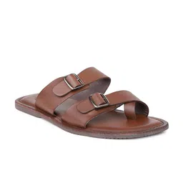 PRIVO by Inc.5 Men Brown Leather Comfort Sandals-picture-19