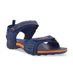 Sparx Men Navy Blue & Orange Solid Floater Sandals-picture-43
