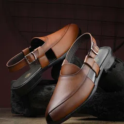 House of Pataudi Men Leather Shoe-Style Sandals-picture-32