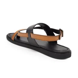 BEAVER Men Open One Toe Leather Comfort Sandals With Buckle image 3