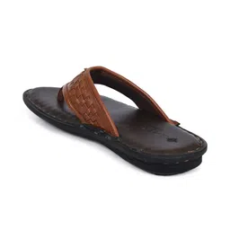 Ajanta Men Tan Brown Comfort Sandals image 2