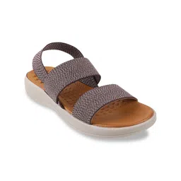 Mochi Brown & Grey Wedge Sandals image 3